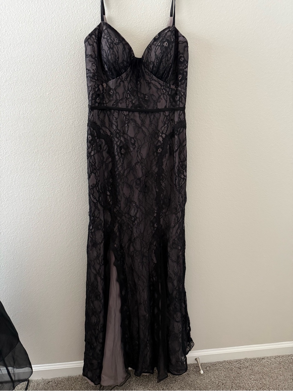 Zac Posen Black Lace Maxi Dress